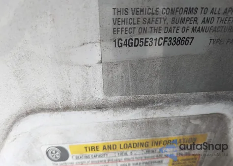 2012 Buick Lacrosse Premium 1 Group z USA, uszkodzony, nr VIN 1G4GD5E31CF338667